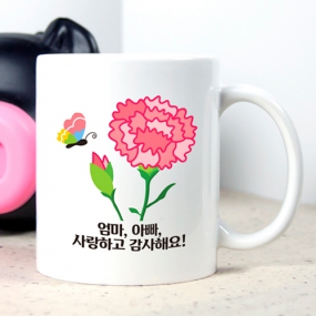 이니셜머그컵 카네이션